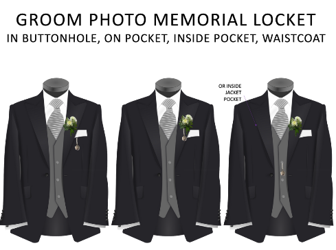 Lapel photo memorial locket how to wear