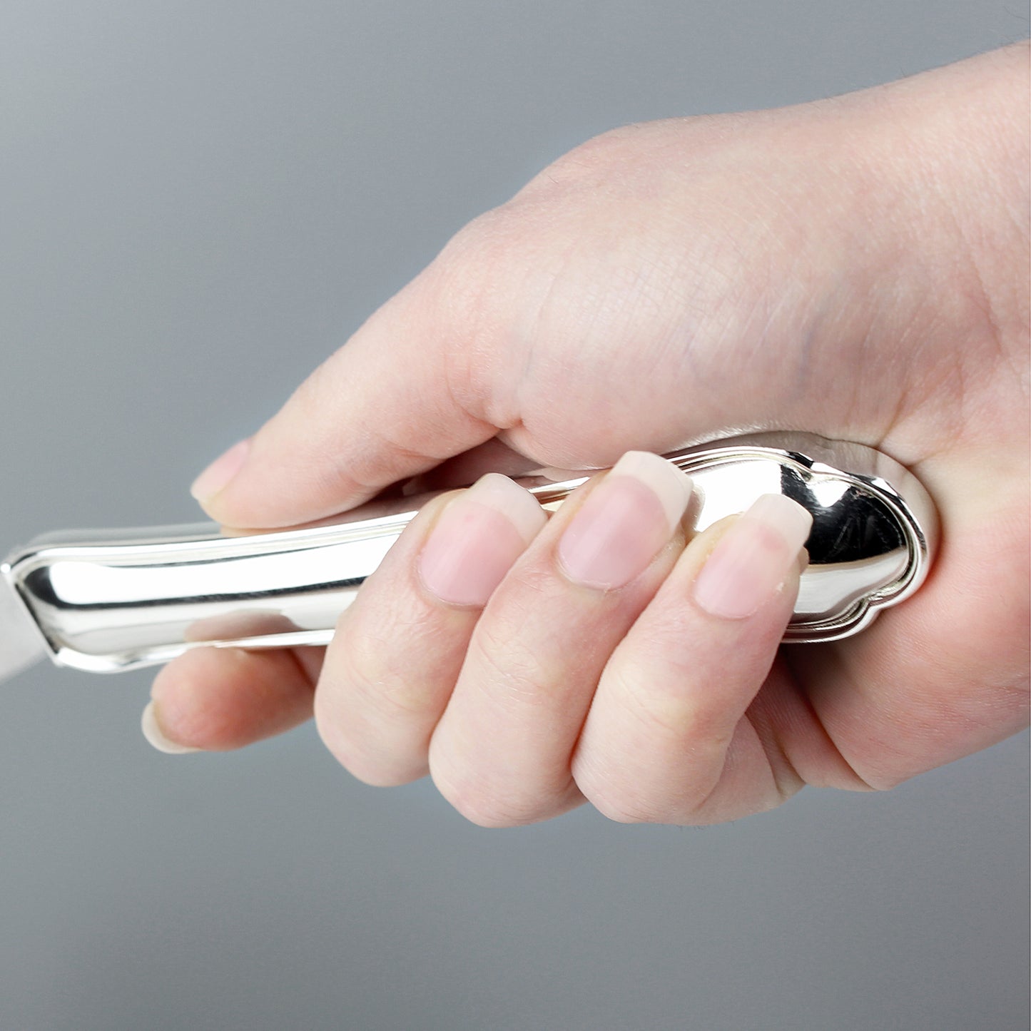 detail of handle of cake knife