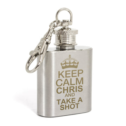 mini hip flask with personalised message