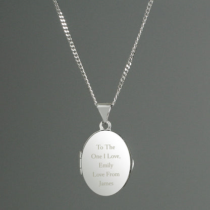 sterling silver locket with own message engraved on the front