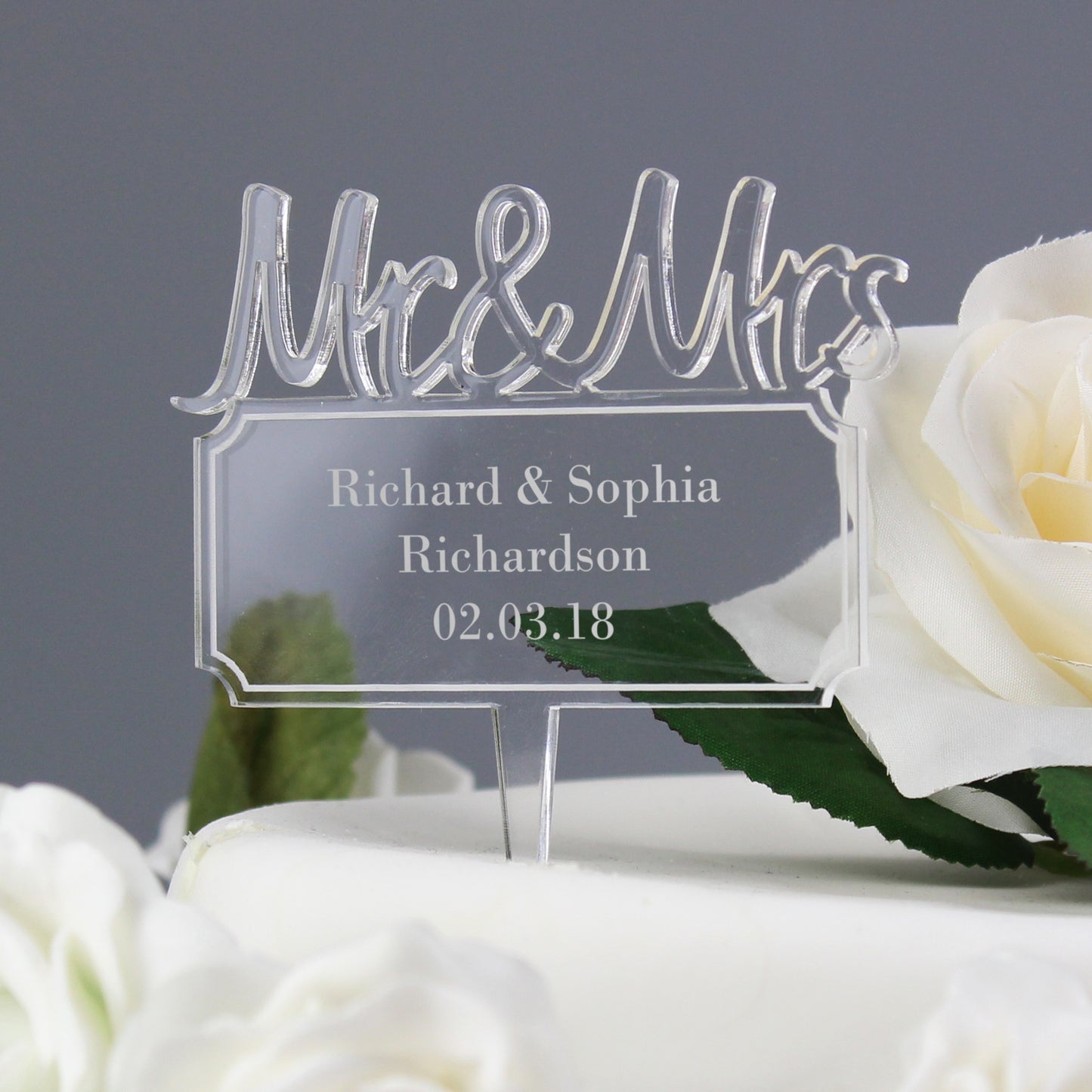 personalised acrylic cake topper