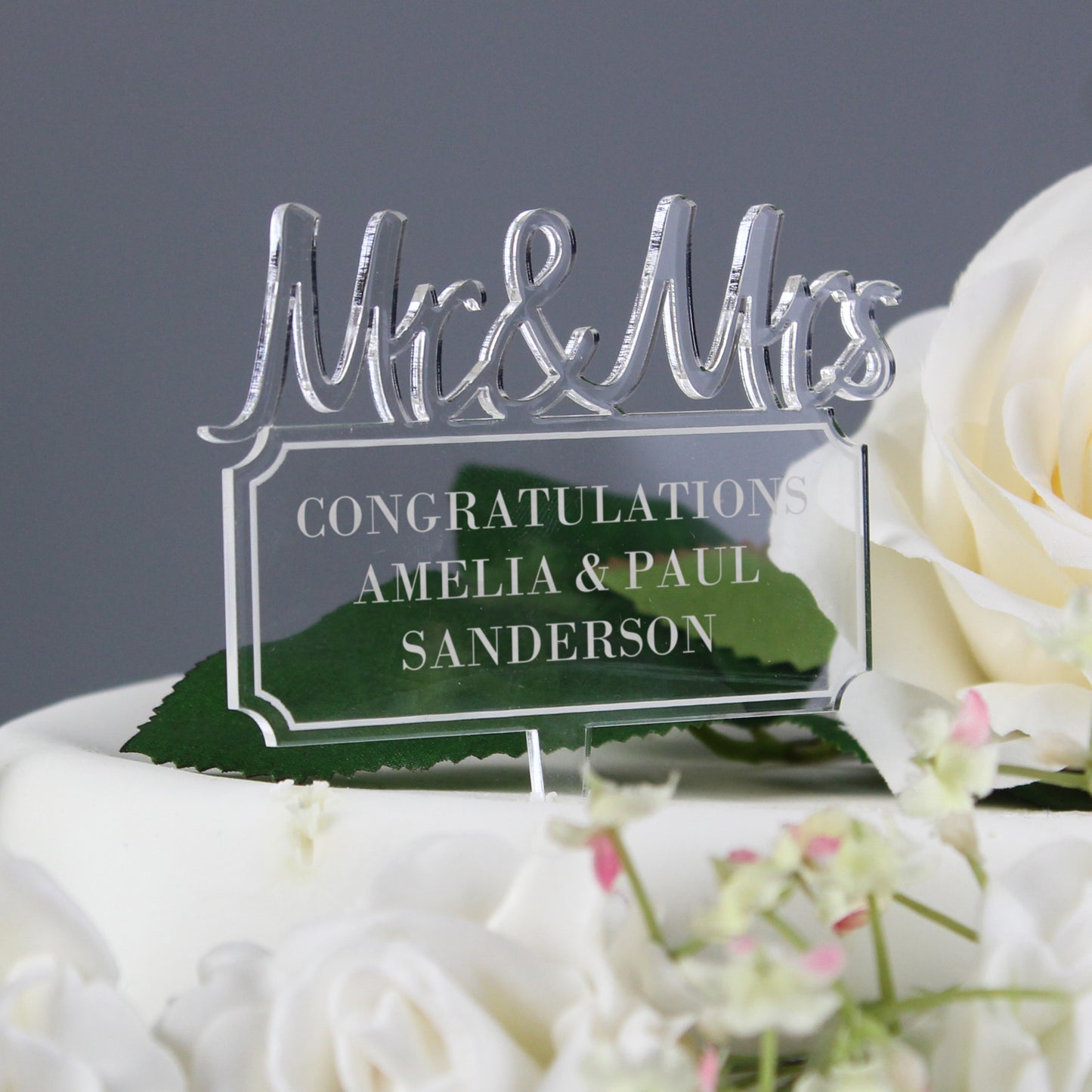 personalised acrylic cake topper