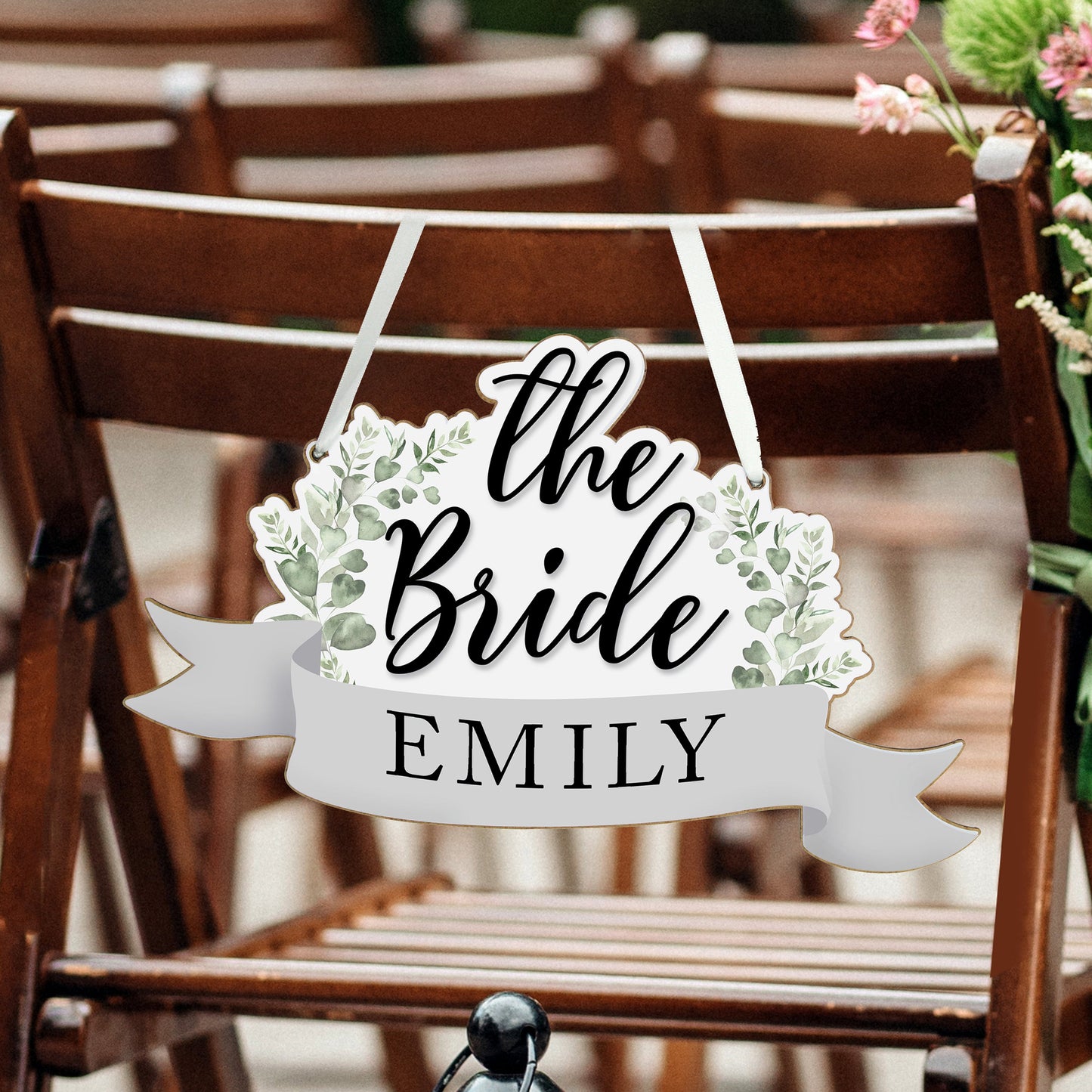 Personalised Bride chair hanger