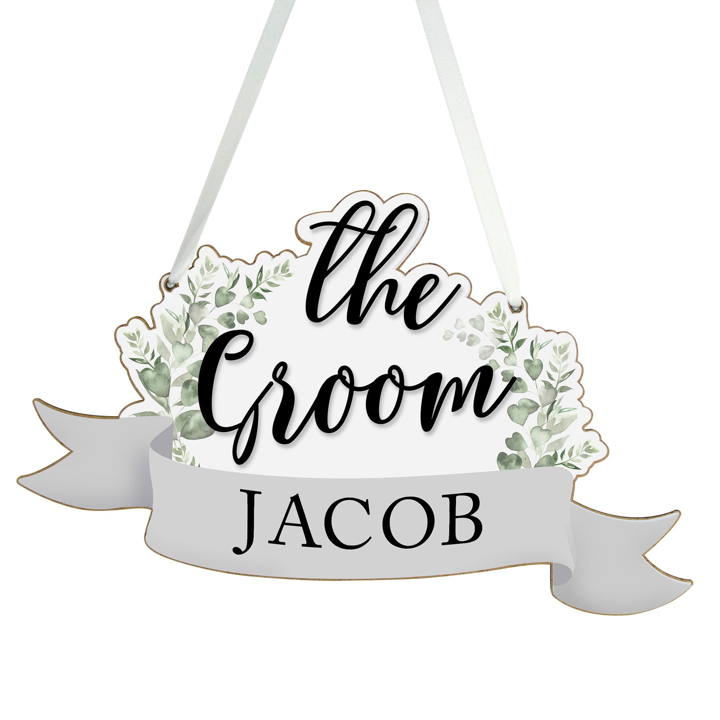 The Groom chair hanger with personalised name