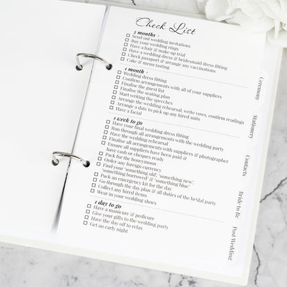 checklist from 2 months before the wedding