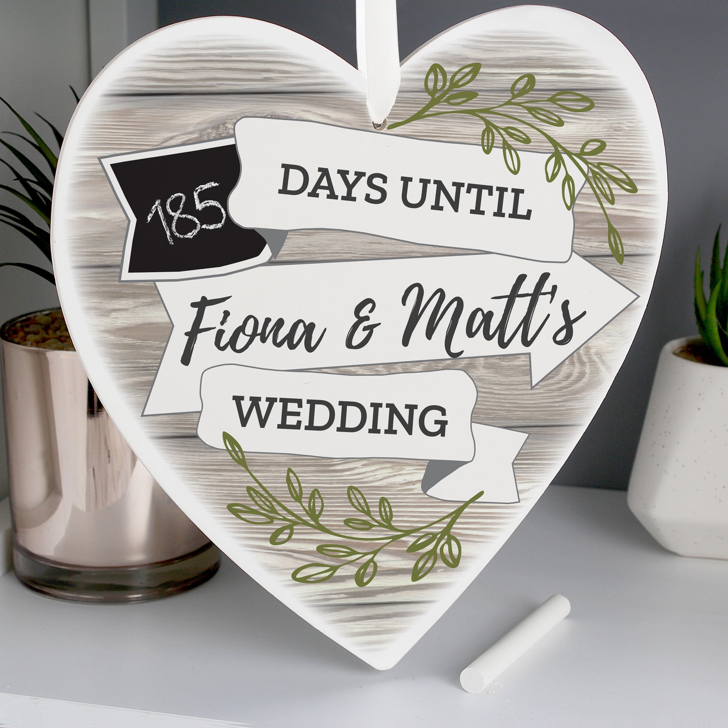 Personalised wedding countdown