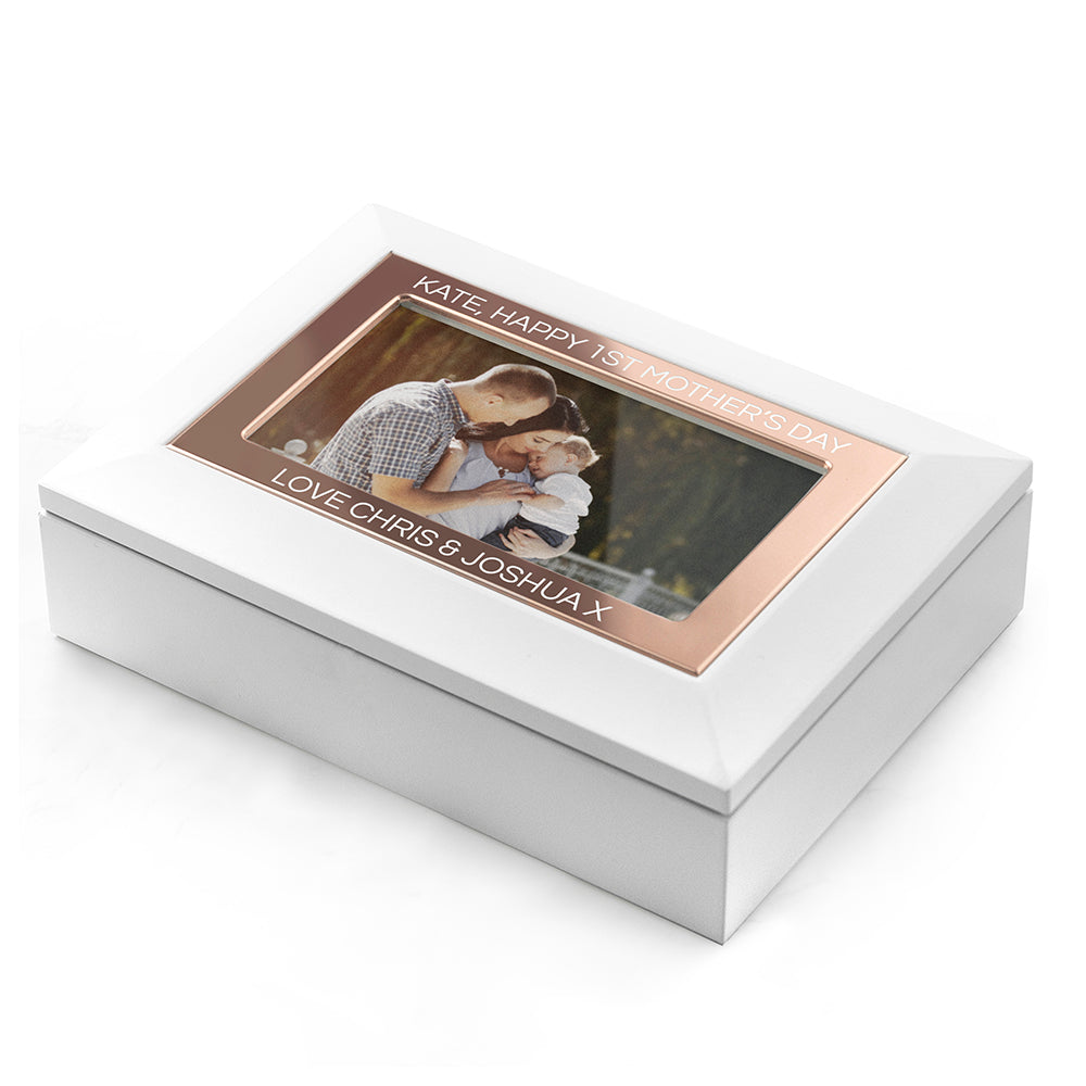 Personalised jewellery box with own photo