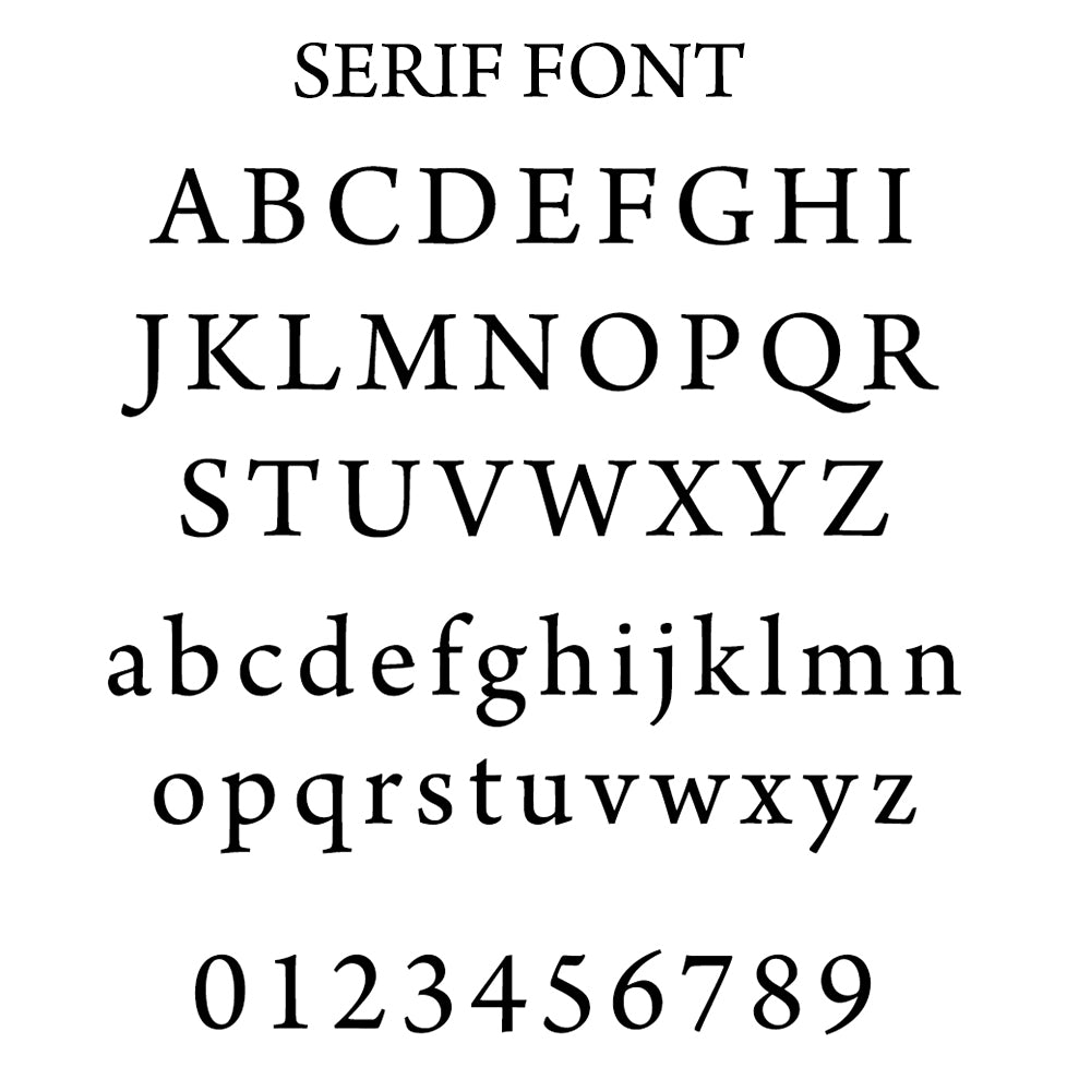 Serif font