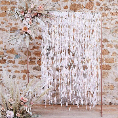 ribbon curtain with willow leaves