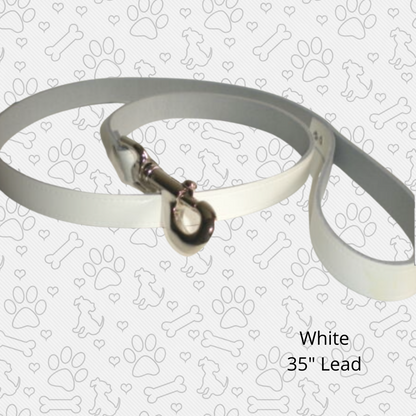 Optional white leather lead