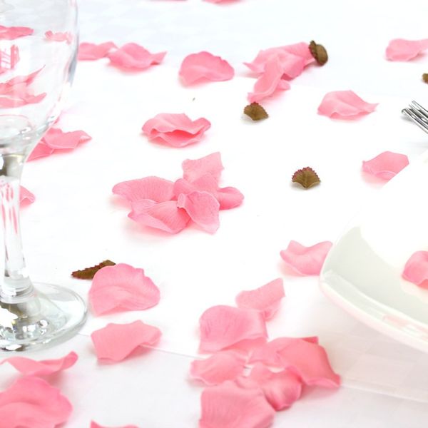 pink rose petal silk confetti