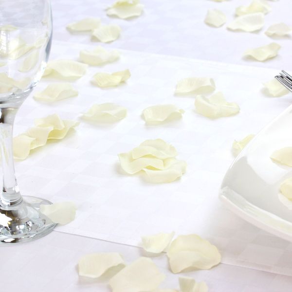 cream rose petal confetti silk