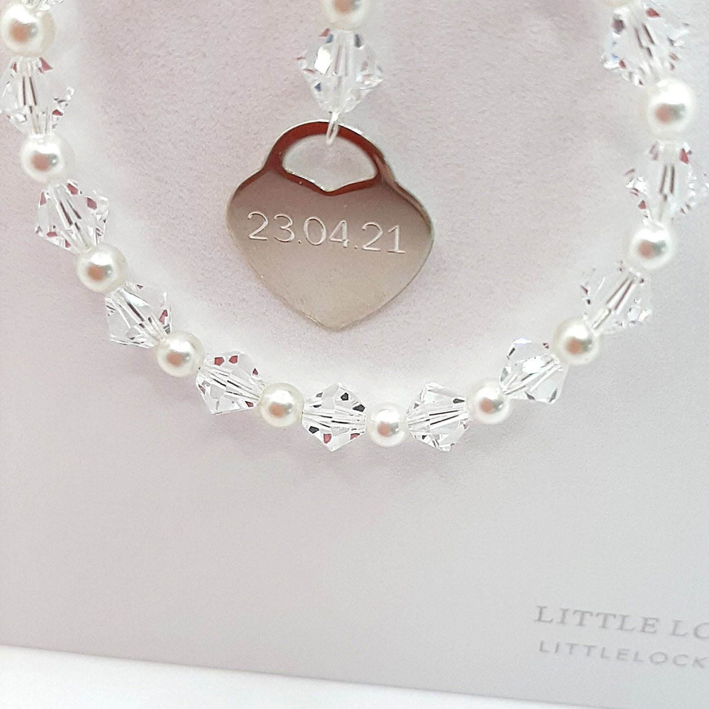 The heart can be engraved with names, initials or a date.