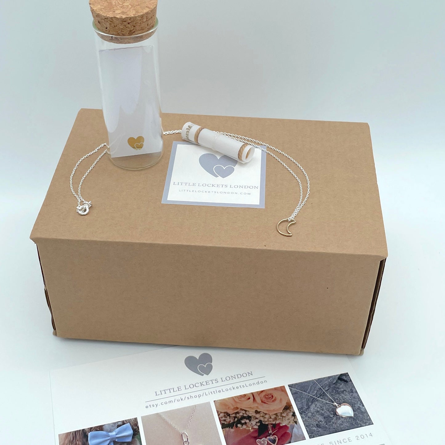 Message in a Bottle jewellery in sustainable eco packaging