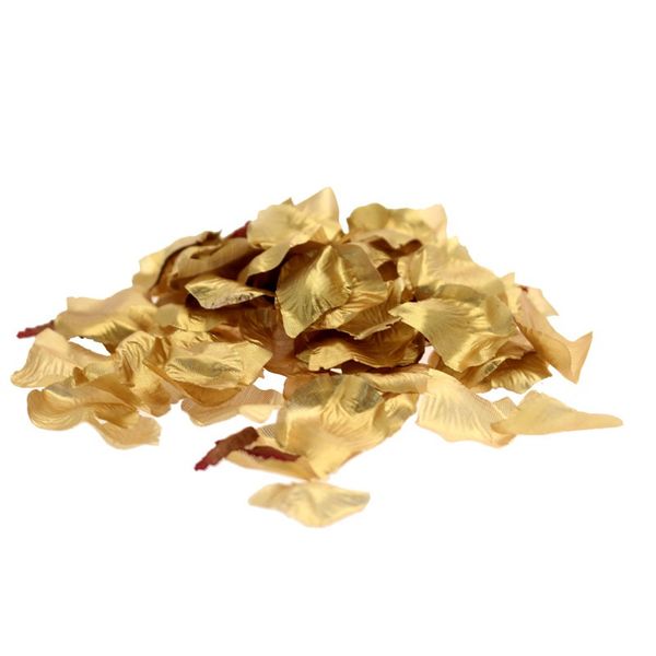 gold silk rose petal confetti