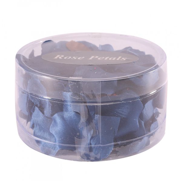 blue silk rose petal confetti