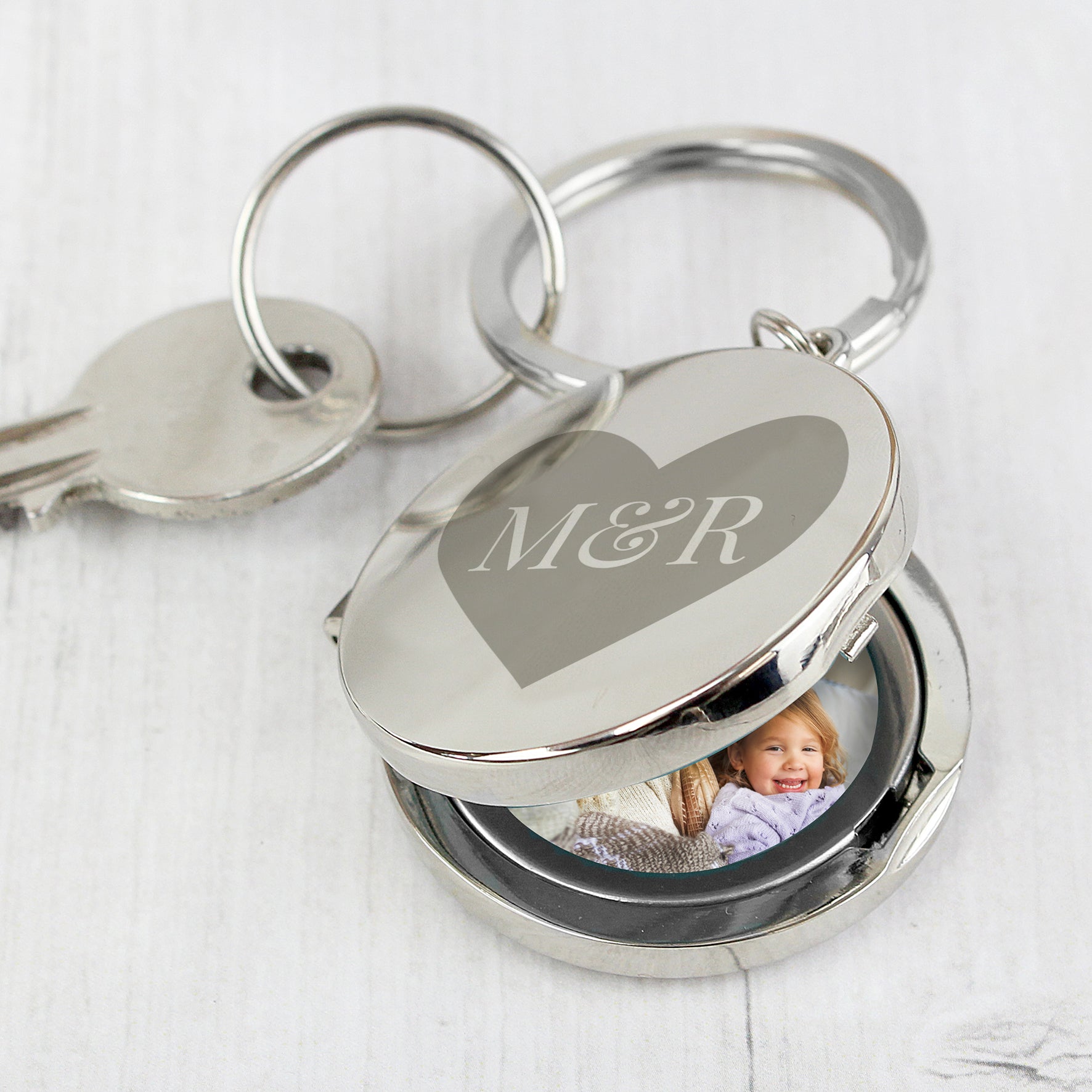 Personalised initial photo key ring