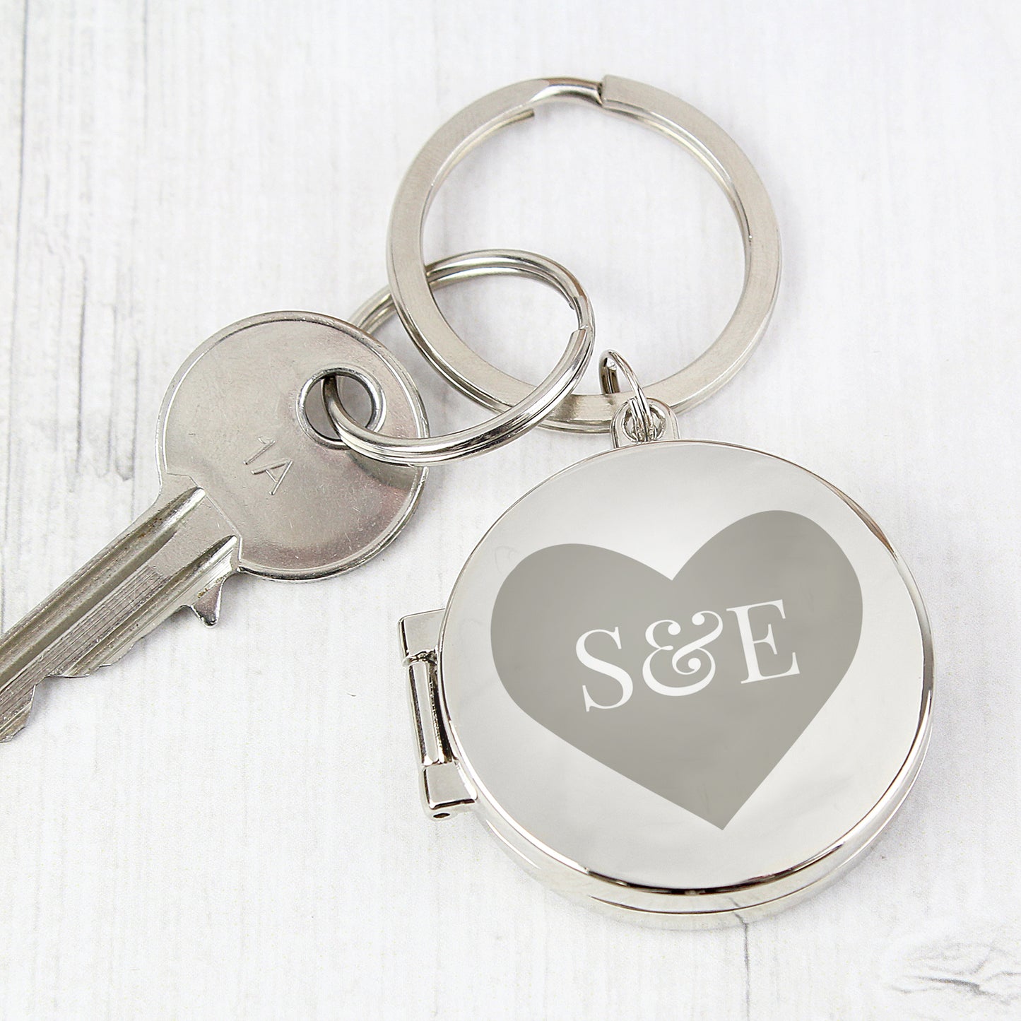 personalised initial photo key ring