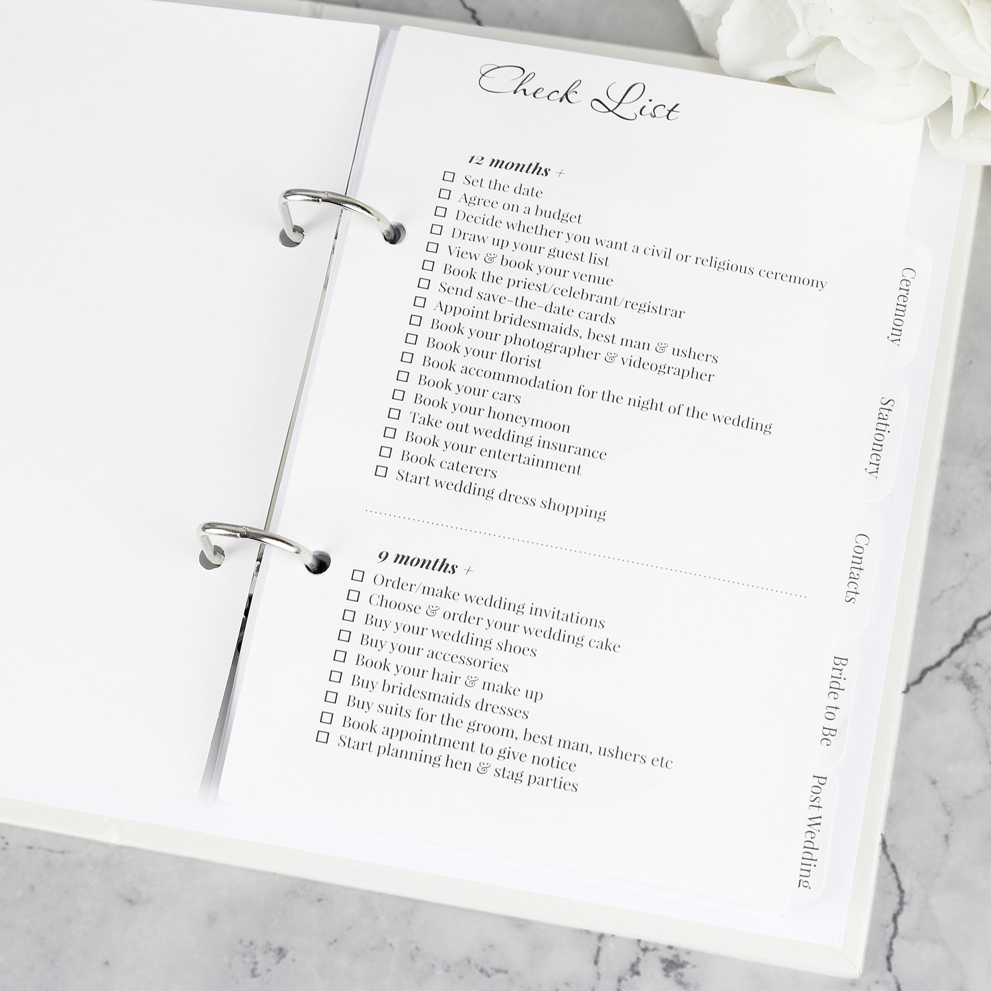 personalised wedding planner checklist