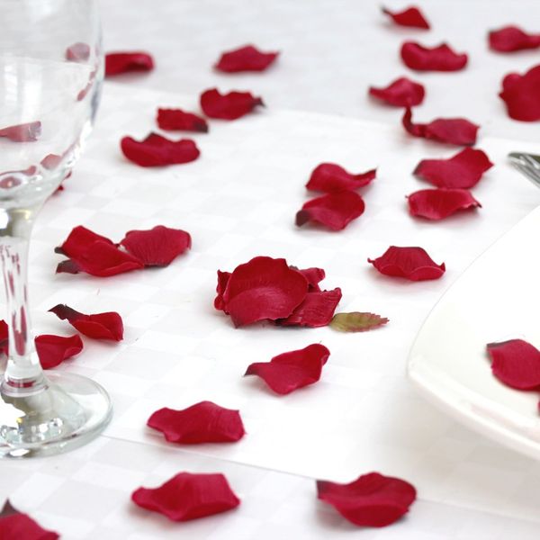 red rose petal confetti